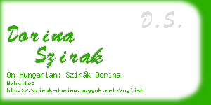dorina szirak business card