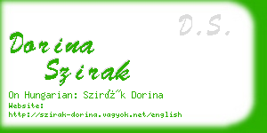 dorina szirak business card